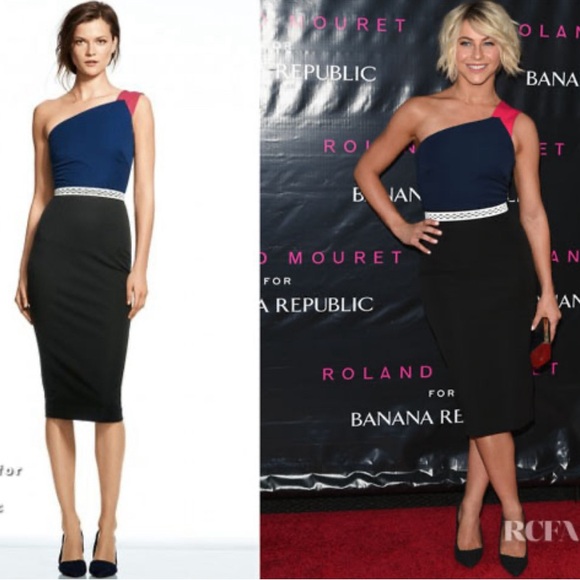 Roland Mouret for Banana Republic one shoulder cocktail dress size 0 - Picture 2 of 4